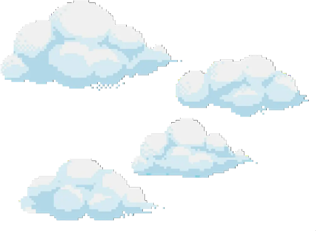 clouds gothic hearts transparent cyber background 8 Bit Clouds Transparent