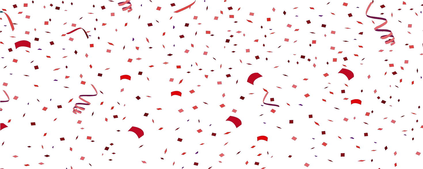 Confetti Red And Blue Png