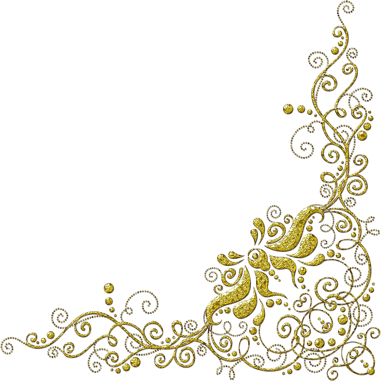 Clip Art Arabesco Floral Dourado Png Moldura Dourada Arabescos Png