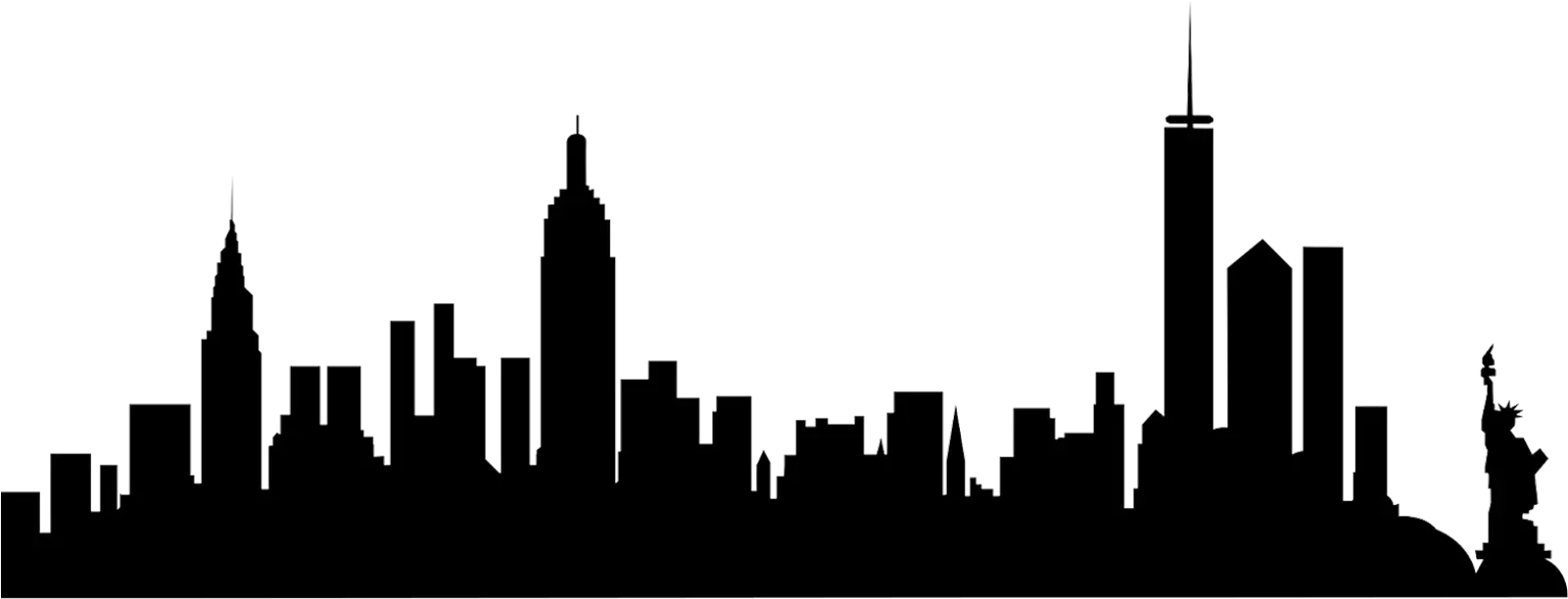 New York Skyline Silhouette Transparent