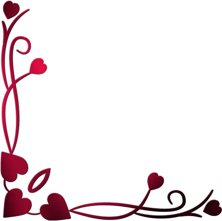 Love Blogger Valentine S Day Heart Design Border Png