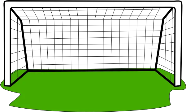 Goal With Grass Soccer Goal Post Clipart