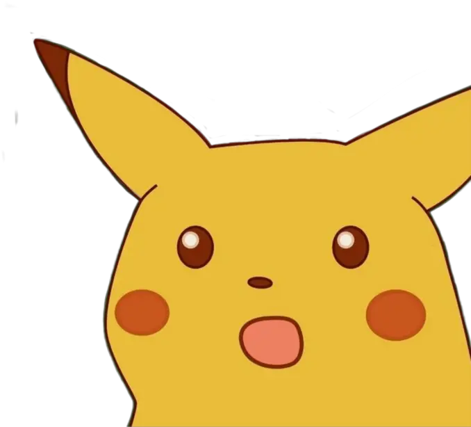 Surprised Pikachu Face Png