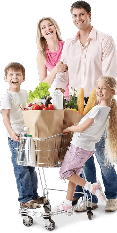 Family Shopping Cart Png