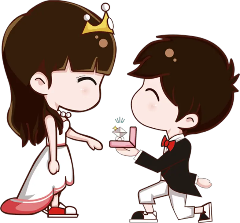 Couple Propose Png Couple Pic Cartoon Propose