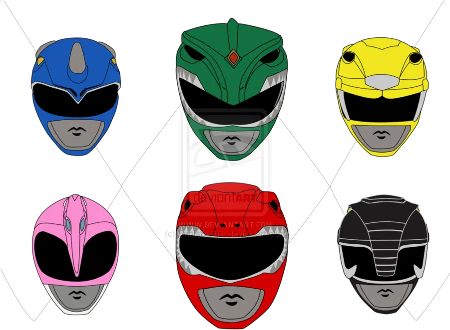 Download Power Ranger Helmet Template Clipart Red Ranger Original Power Rangers Helmets