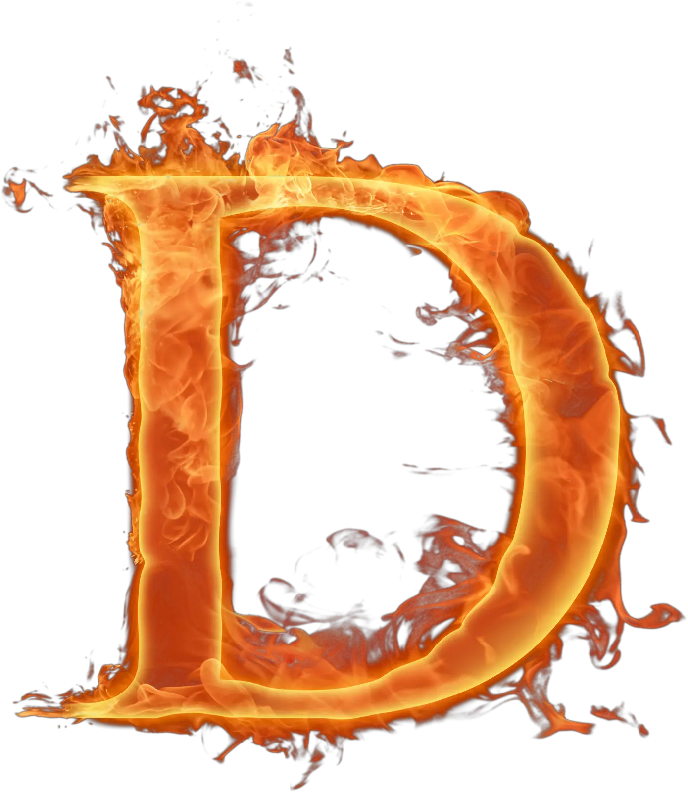 Fire Clipart Letter D Letter D Fire Png