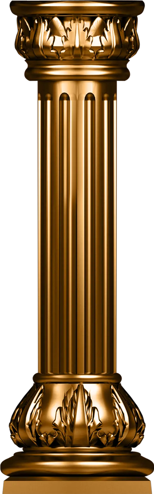 Column Icon Transprent Png Free Download Brass Gold Pillar Design Png