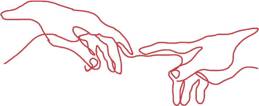 aesthetic red hands freetoedit Creation Of Adam Line Art