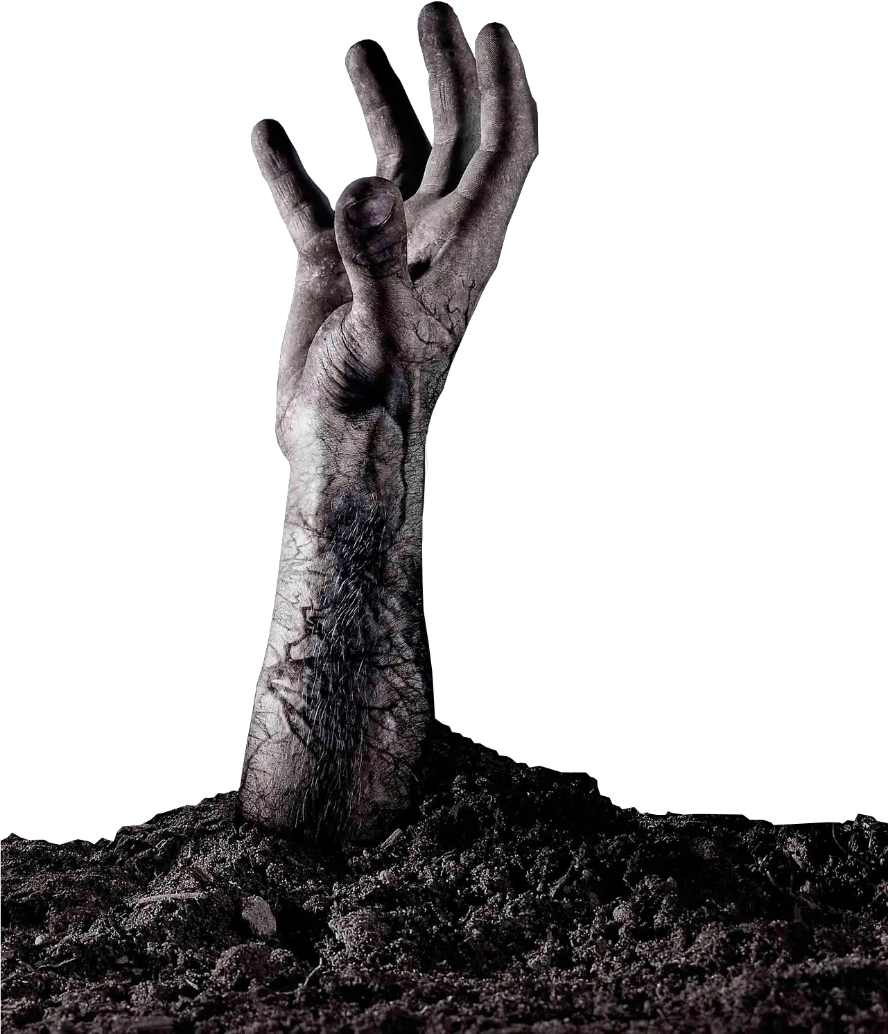 Zombie Hand Coming Out Of Ground