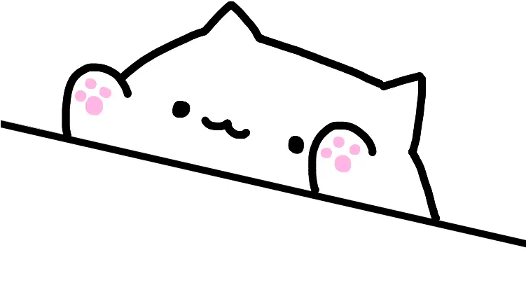 bongocat bongo cat meme white pink cute funny Bongo Cat Gif Transparent