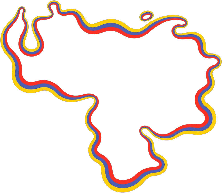 Contorno Mapa De Venezuela Vector