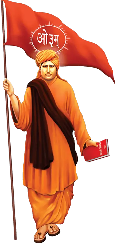 Dayanand Saraswati With Flag