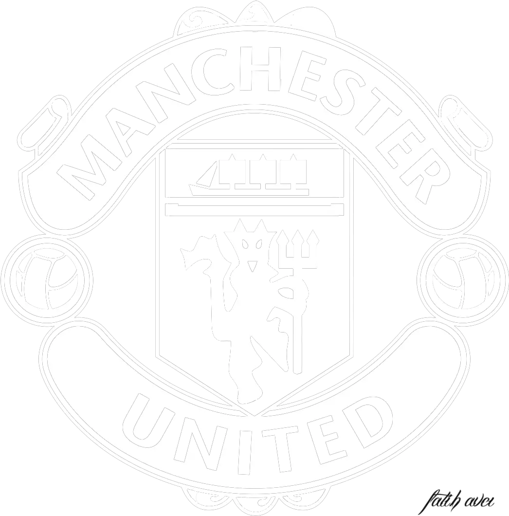 Manchester United Logo Black And White Vector