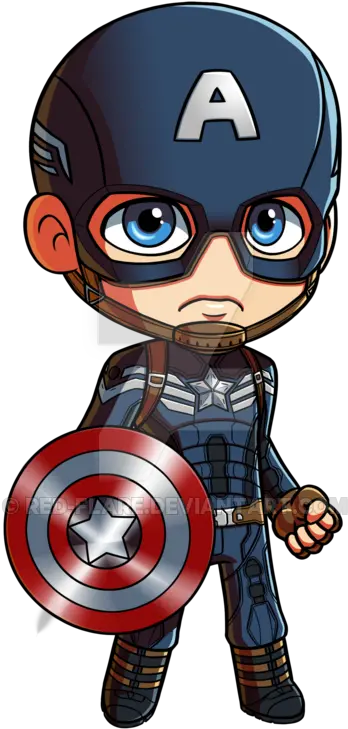 Chibi Captain America Cartoon