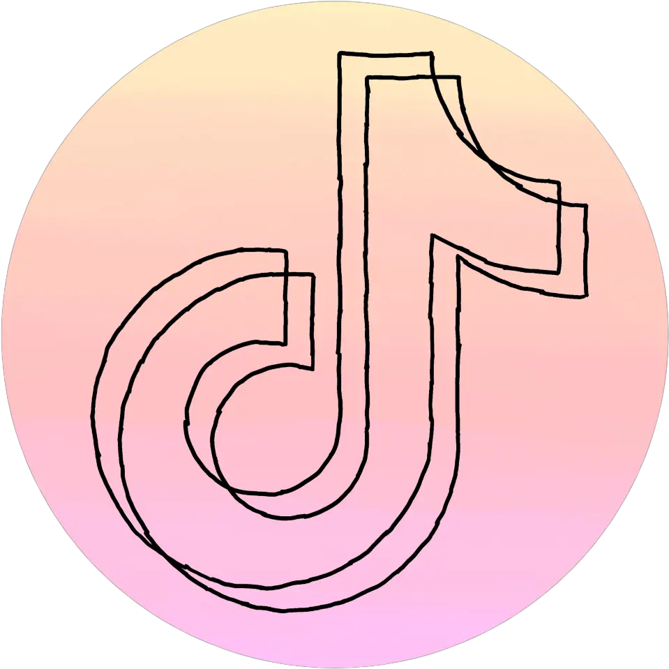 tiktok logo farbverlauf umriss gemalt Pink Tik Tok Logo