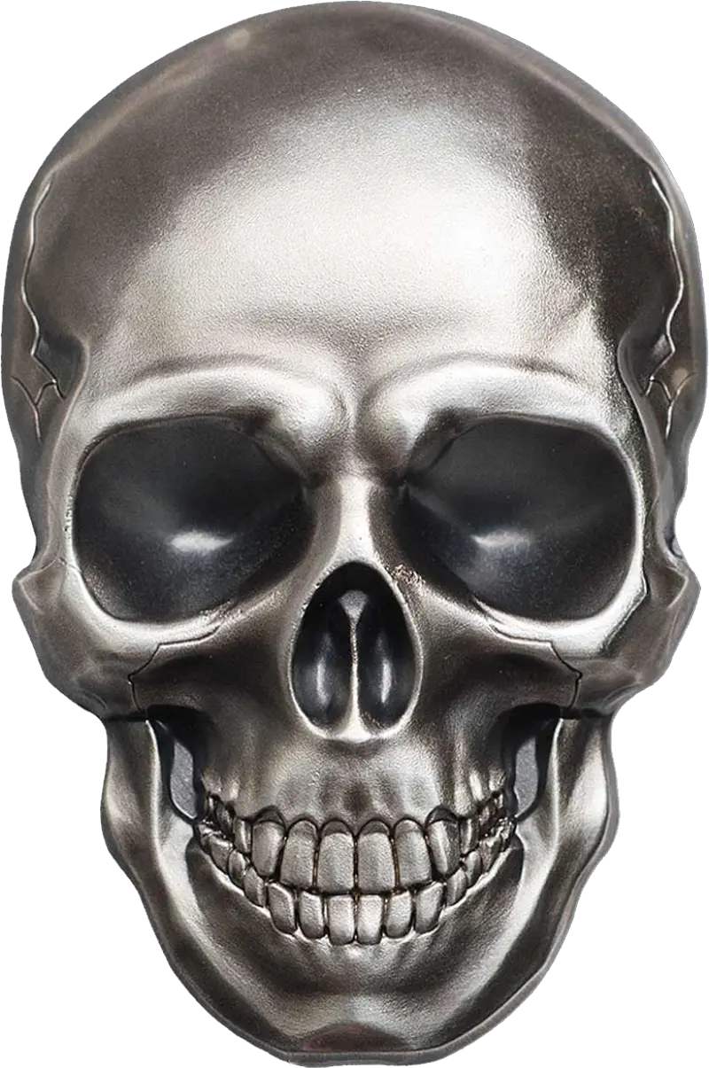 Skull Png - Silver Skull Png