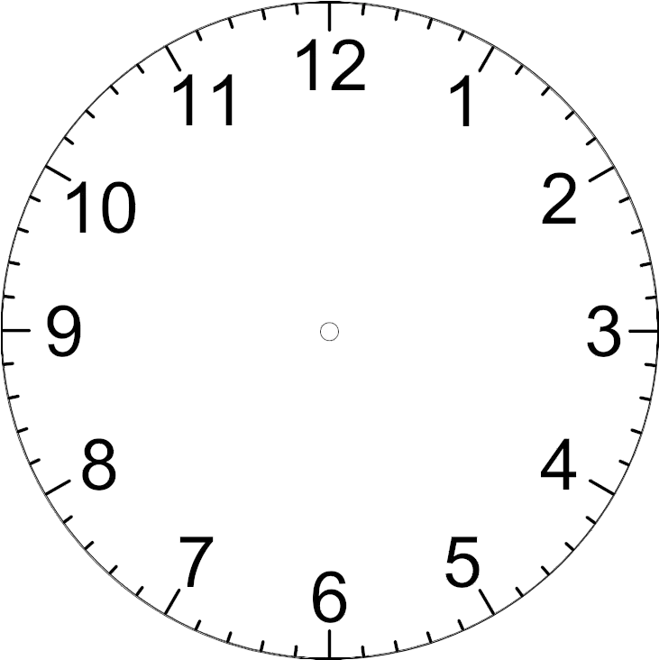 Free Download Clock Template With Hands Clipart Clock Circle