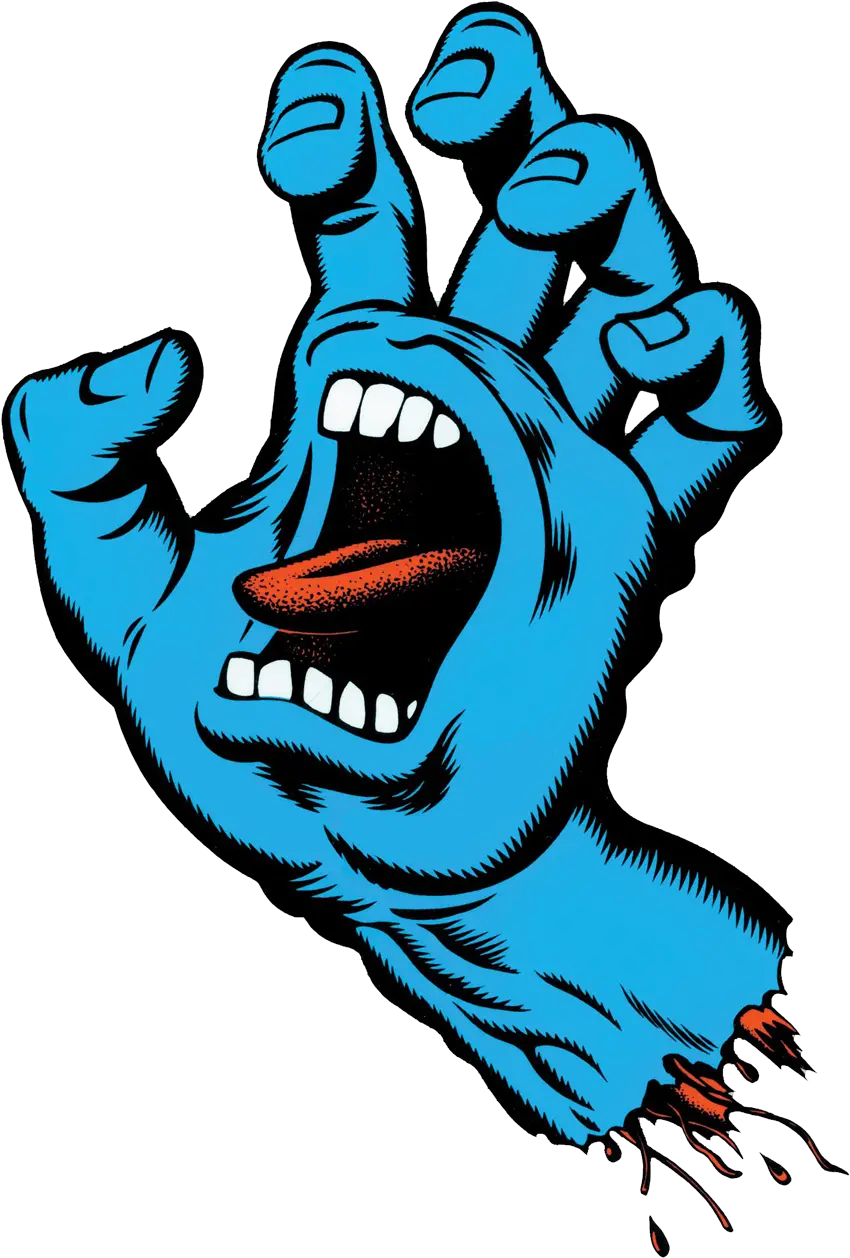 Santa Cruz Screaming Hand Logo Clipart