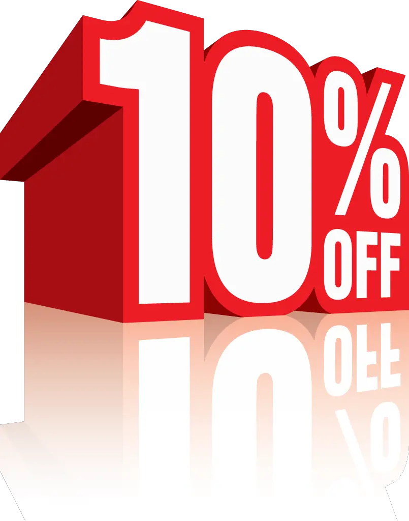 Sale Sign Transparent- 10% Off Sale