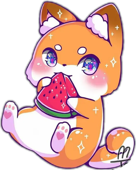 kawaii cute dog watermelon dogs doglover corgipuppy Kawaii Cute Anime Dogs