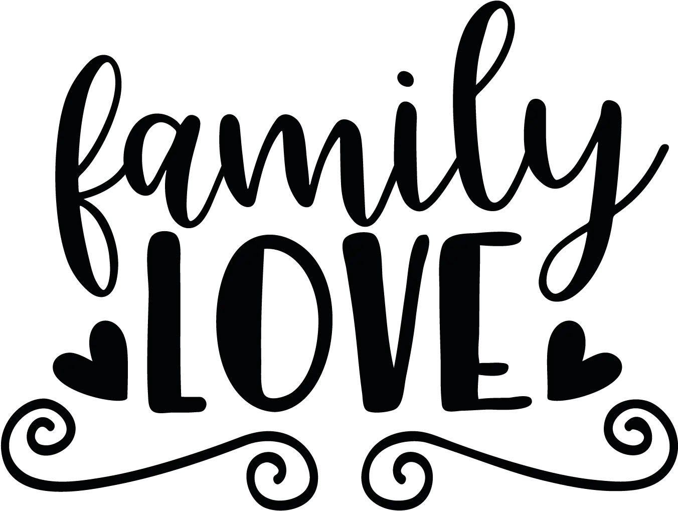 Transparent Family Love Clipart Calligraphy Family Png