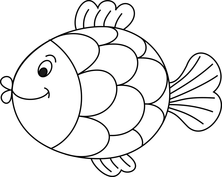 Transparent Fish Black And White Png Fish Clipart Black And White