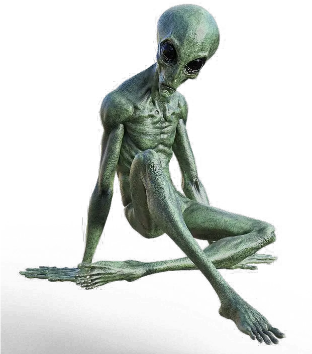 Alien Png Free Background Alien Sitting Transparent Background