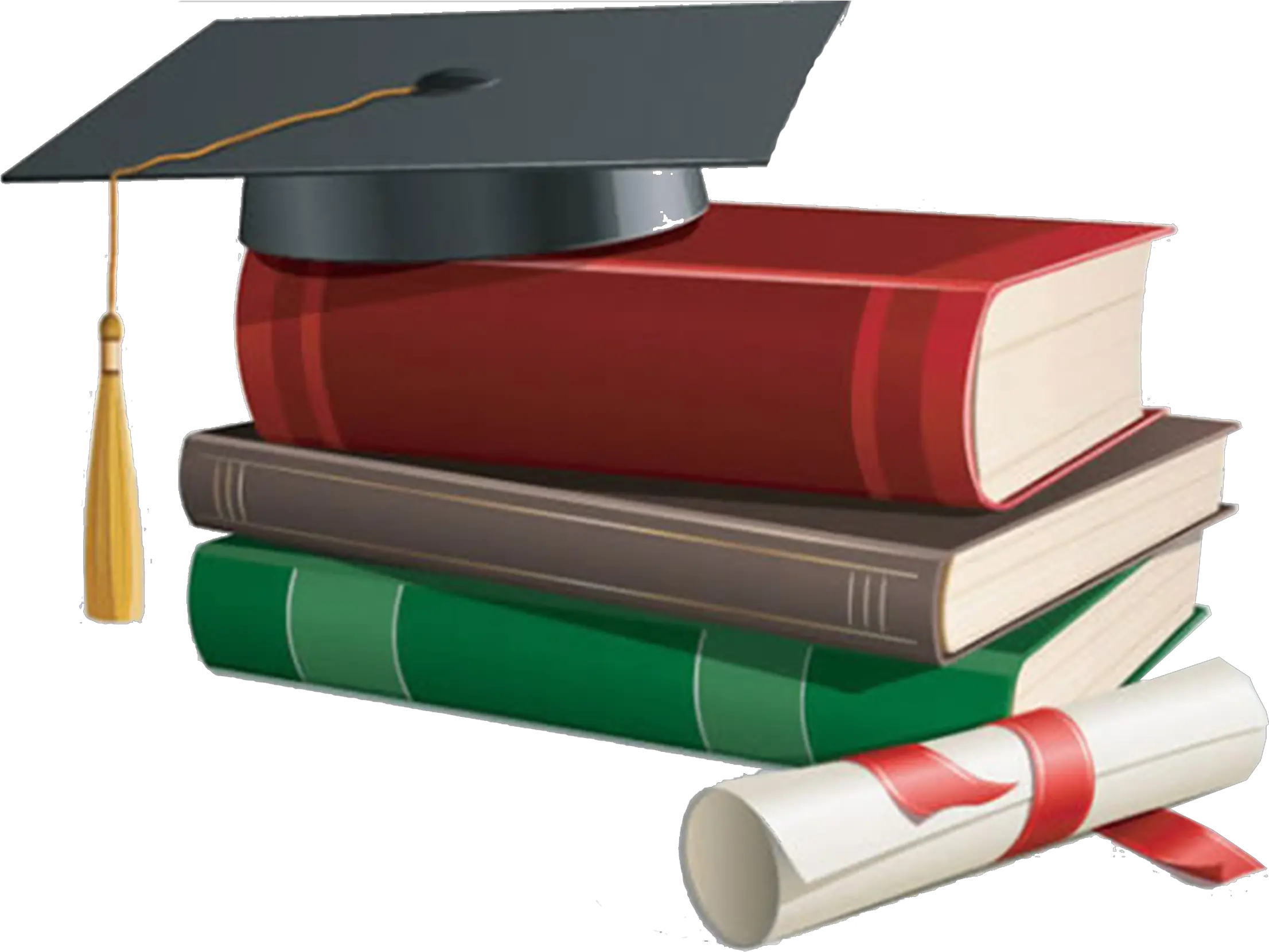 Graduation Cap With Books Png