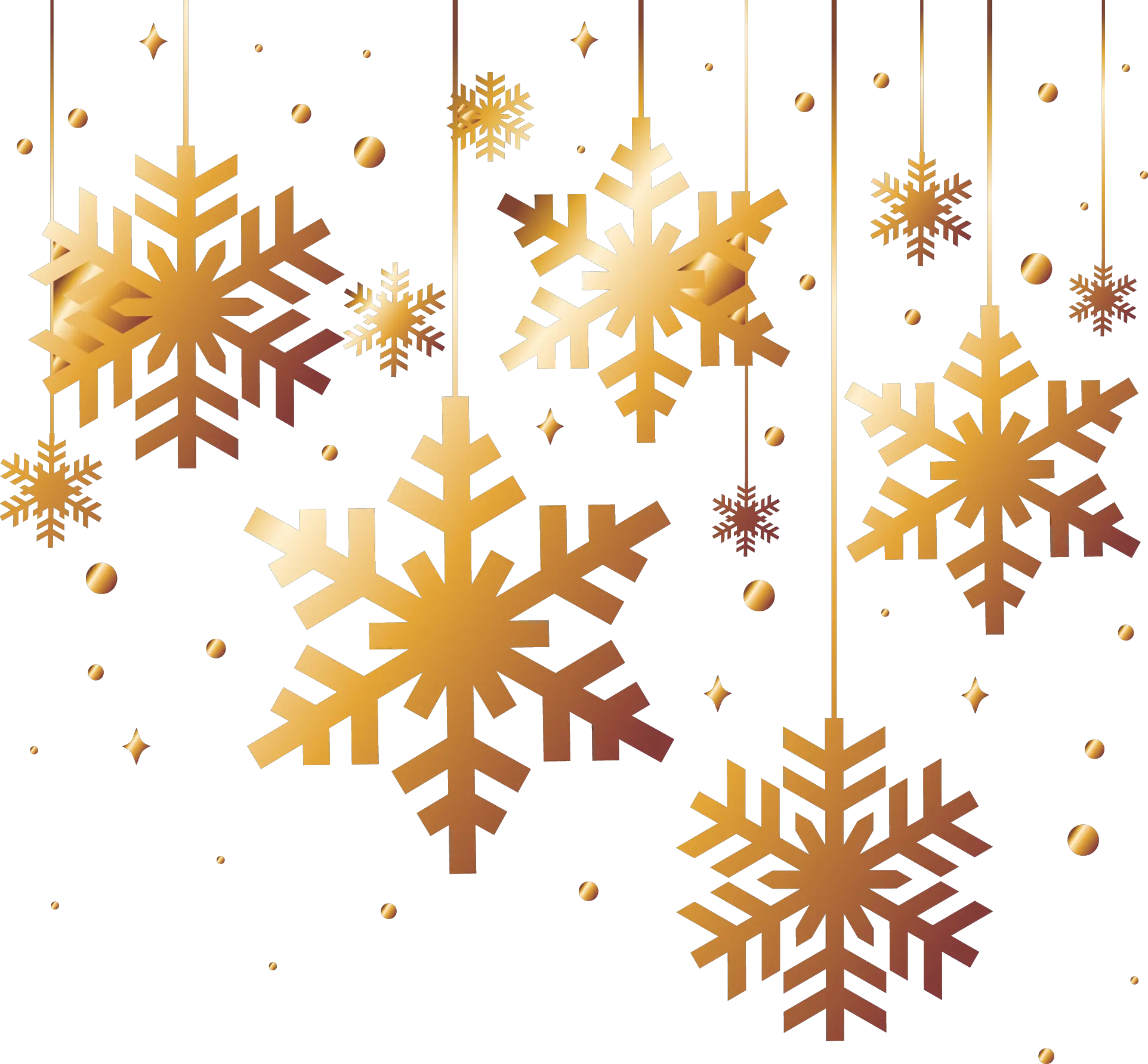 Download Golden Snowflakes Snowflake Gold Christmas Snowflake Png