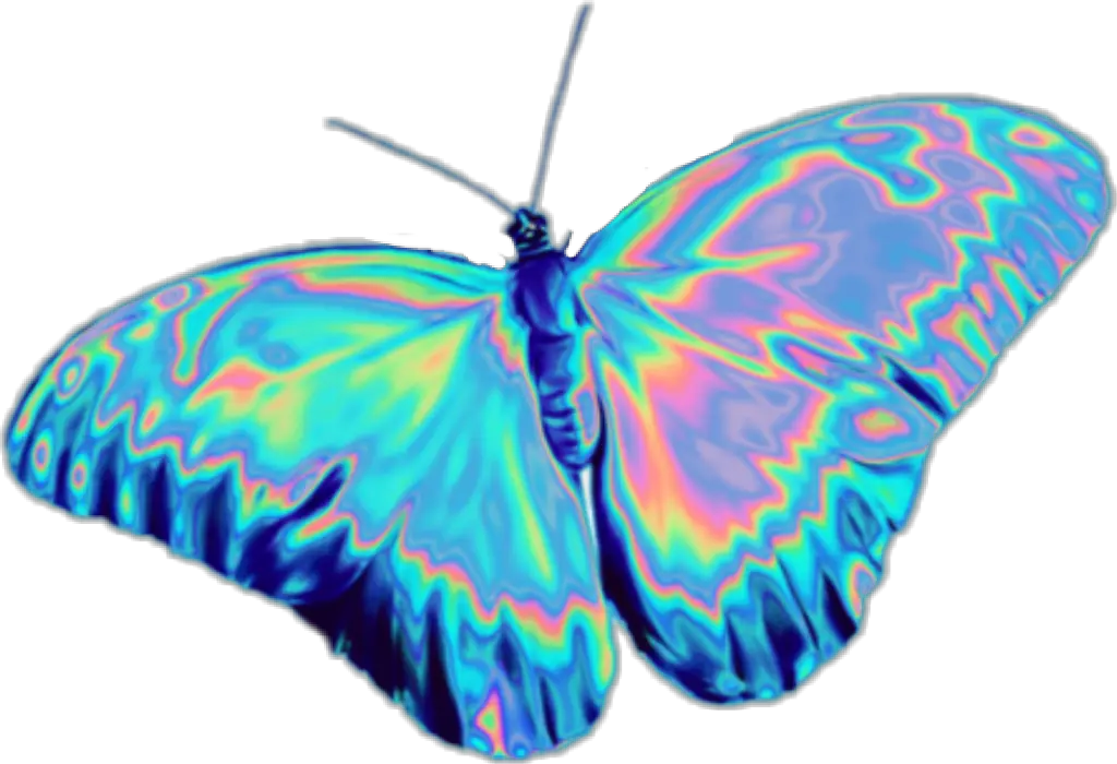 Holographic Butterfly Png