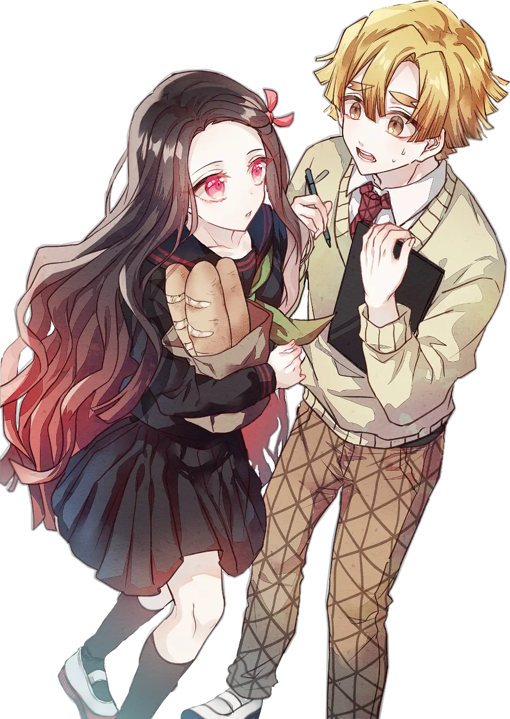 freetoedit kimetsunoyaiba demonslayer nezuko zenitsu Demon Slayer Nezuko And Zenitsu