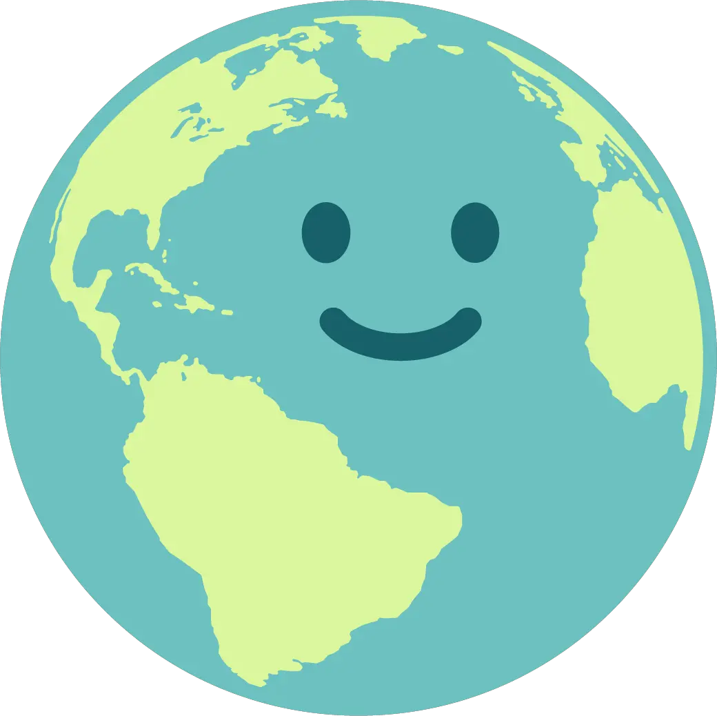 Happy Earth Illustration Png