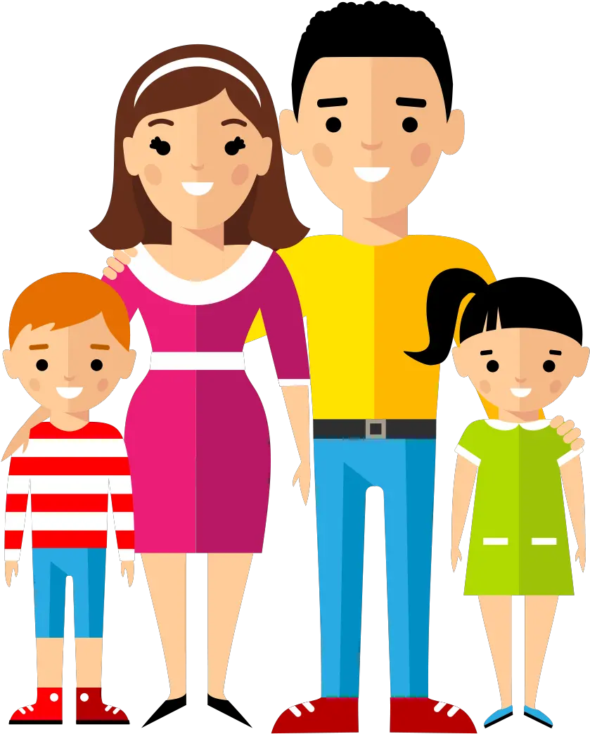 Transparent Walk Clipart Family With Kids Png