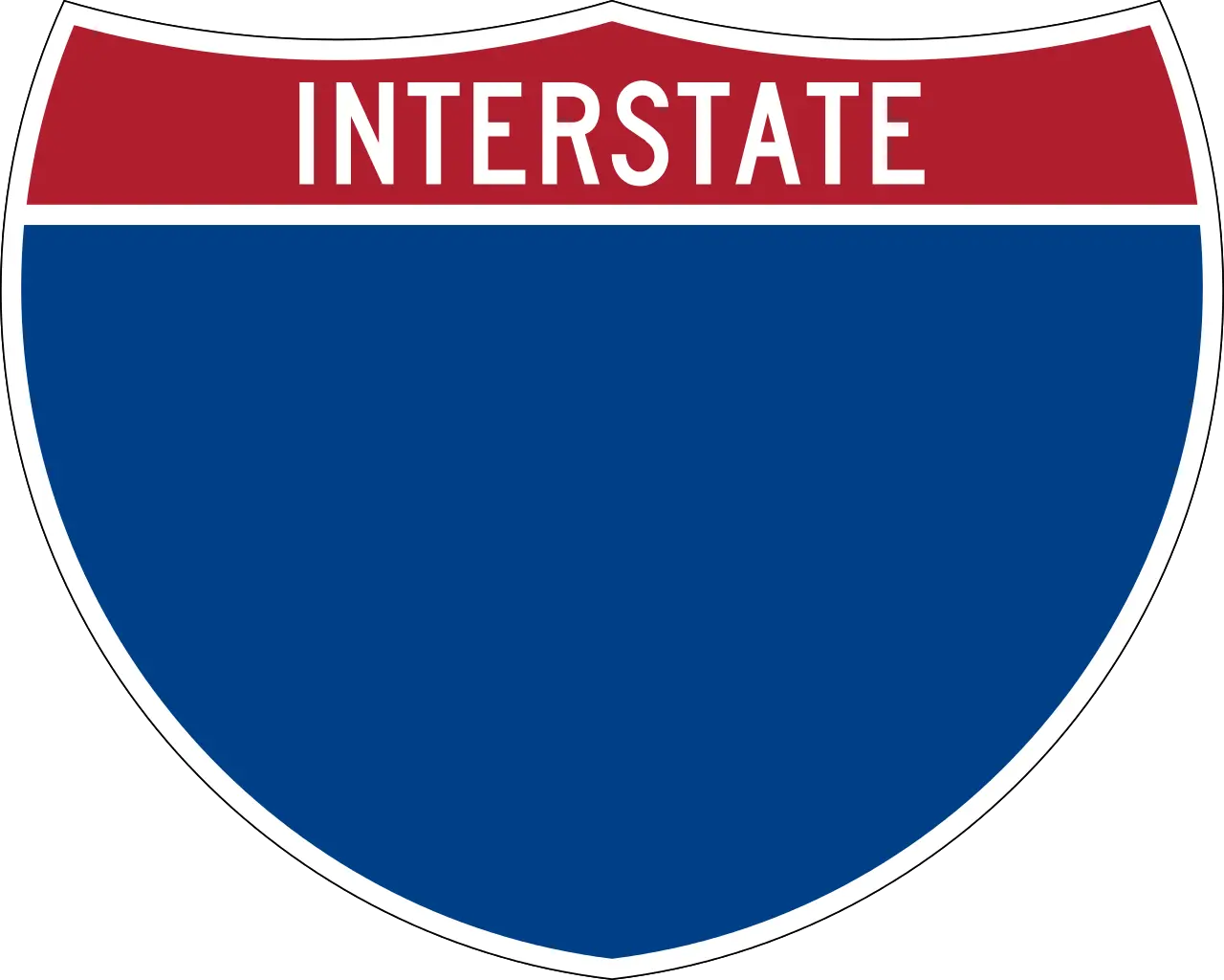 Transparent Blank Shield Png Blank Interstate Highway Sign