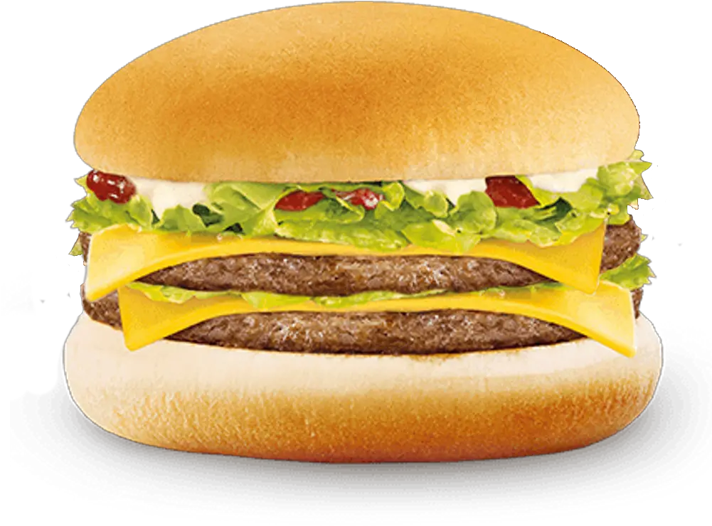 Double Cheese Burger Png Double Cheeseburger Deluxe Mcdonalds