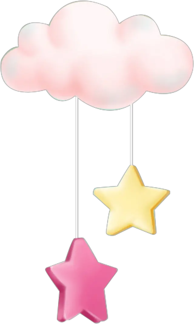 ftestickers clipart cloud stars cute Pink Cloud With Star Png