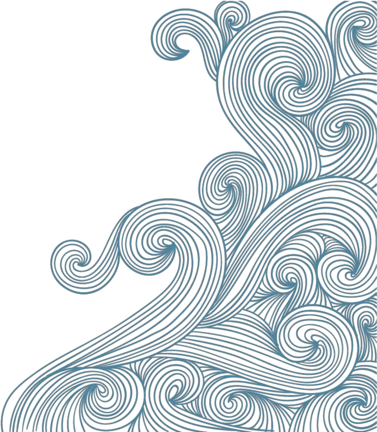 Waves Doodle Transparent Background Chinese Style Wave Background