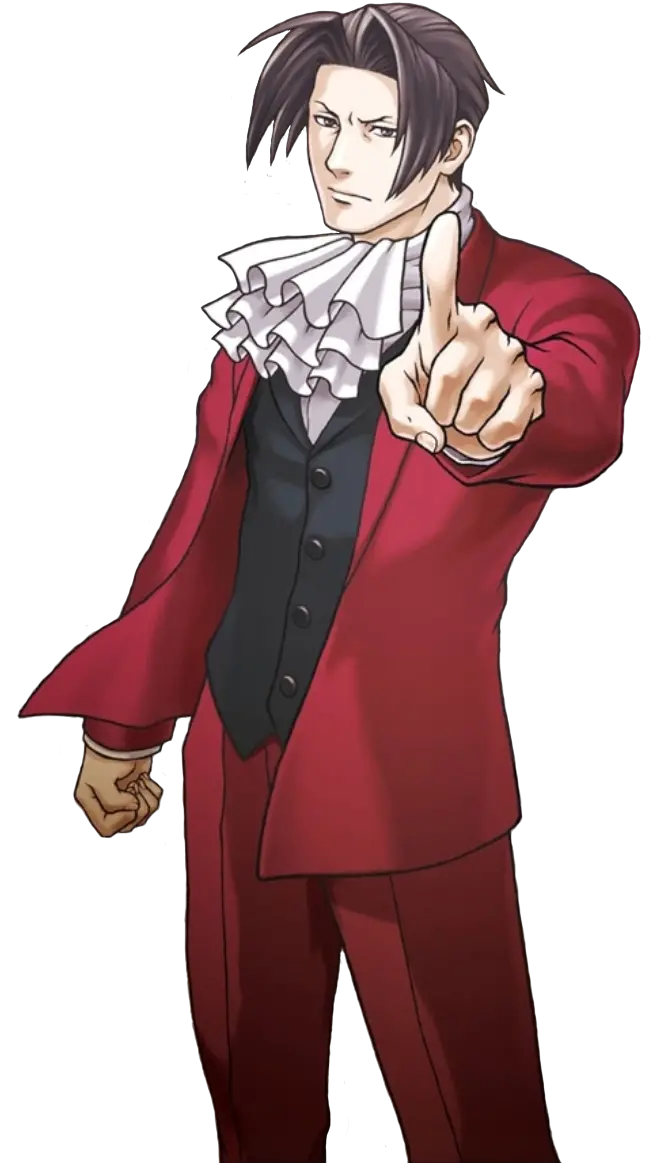 Ace Attorney Miles Edgeworth Transparents Post