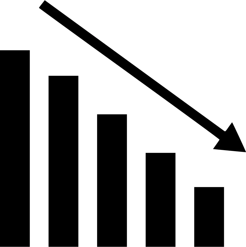 Bars Graph Down Graph Going Down Png