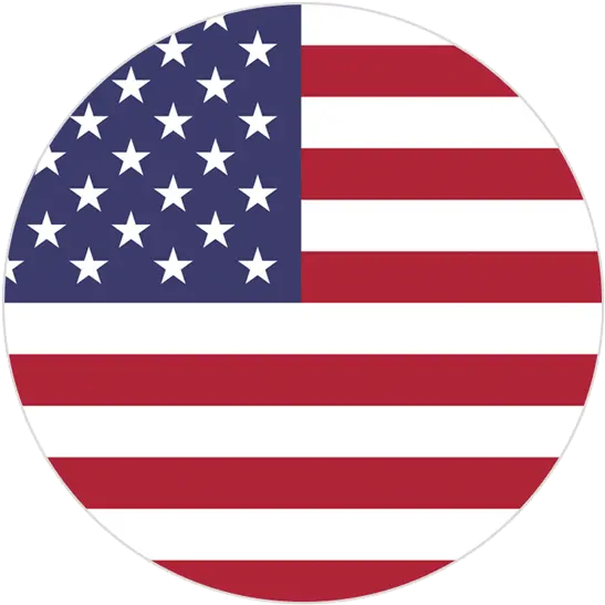 Usa Flag Round Flat