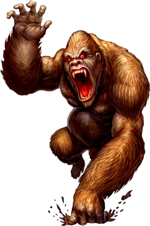 Transparent Angry Gorilla Png Dampd 5e Giant Ape