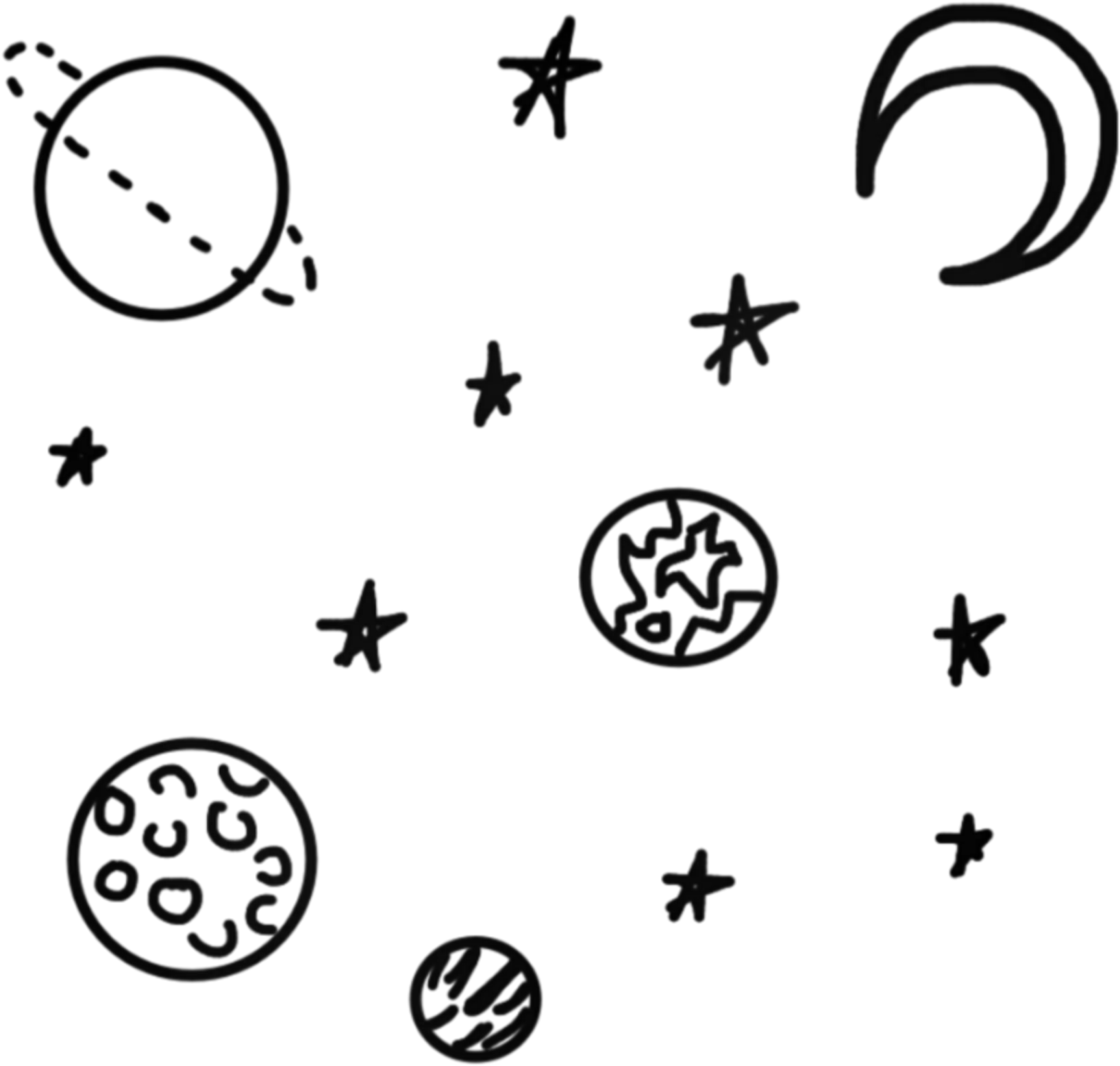 Transparent Stars Png Tumblr Simple Space Doodle