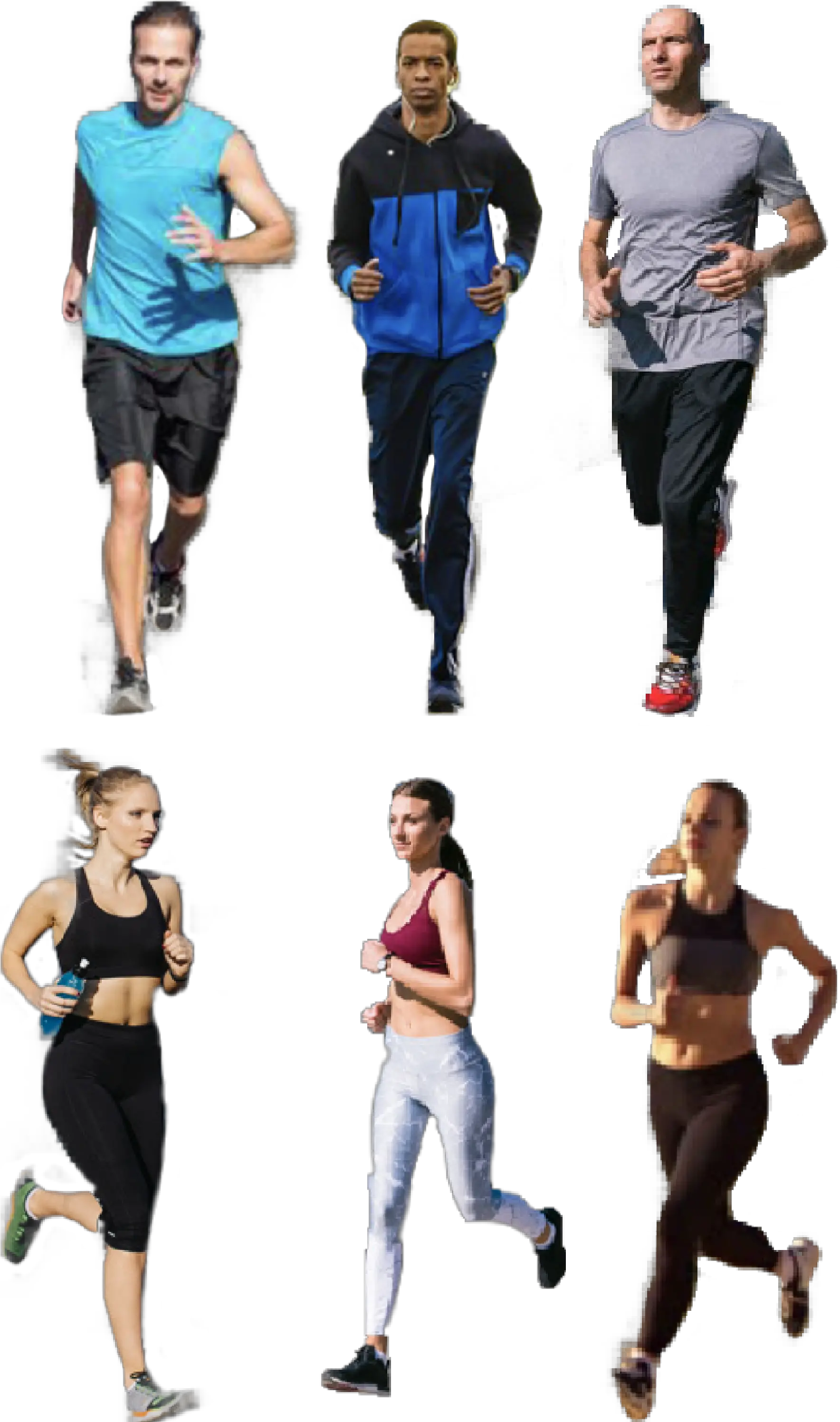 Cutout People Jogging Png