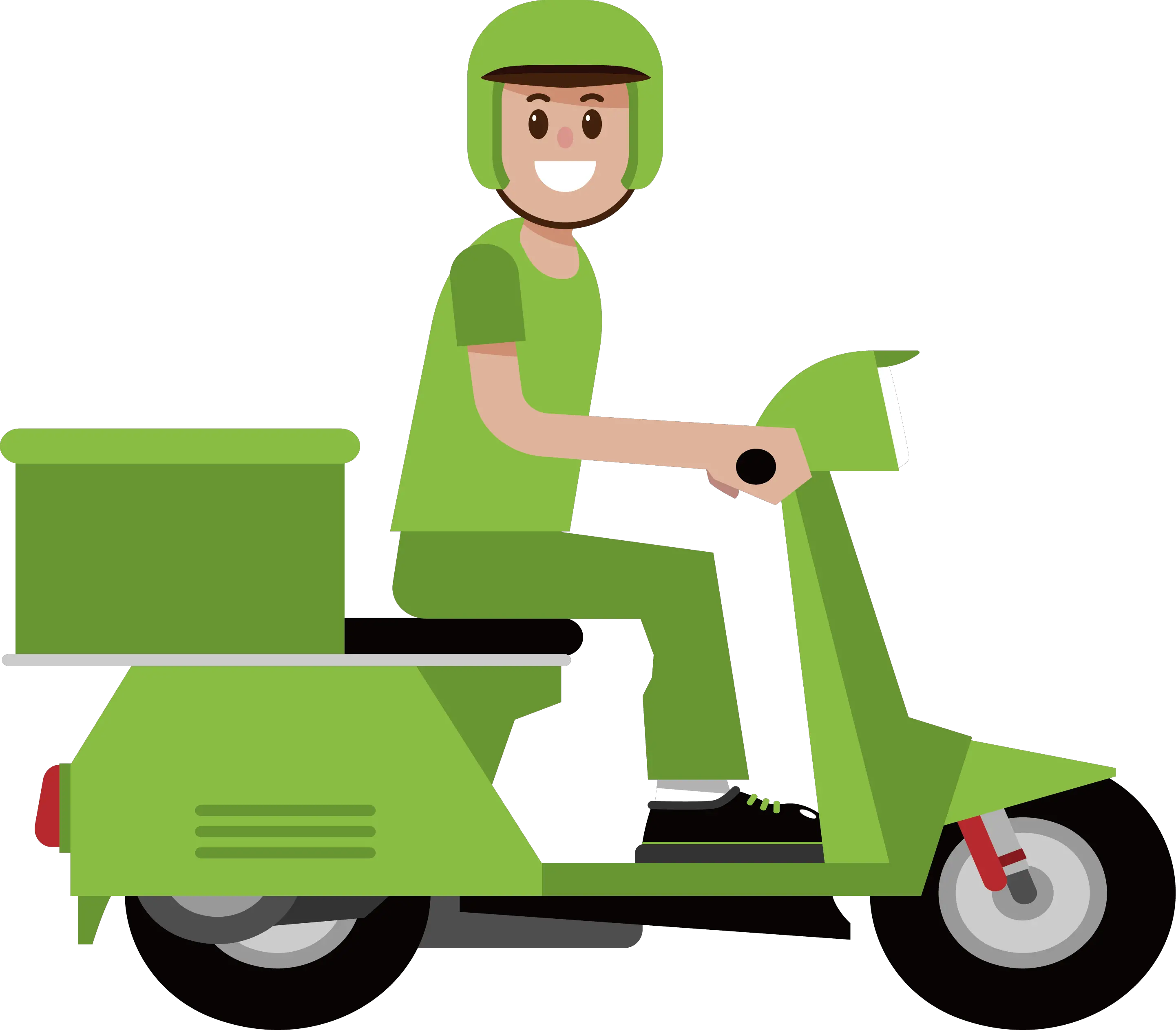 Transparent Motorcycle Clipart Delivery Motorbike Png