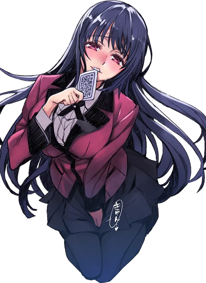 freetoedit girl gambling kakegurui compulsive Yumeko Jabami Transparent Png