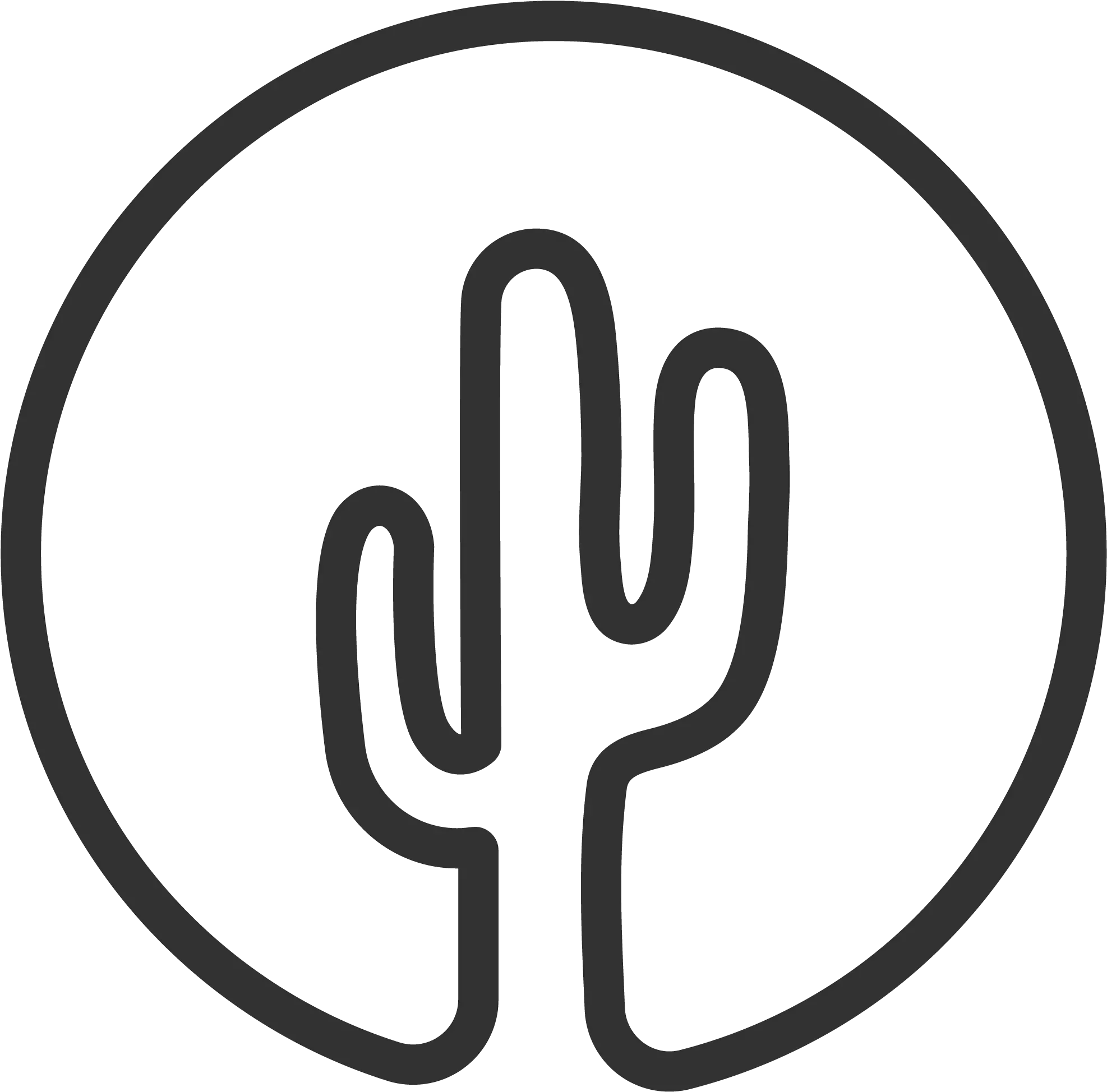 Outline Of Saguaro Cactus