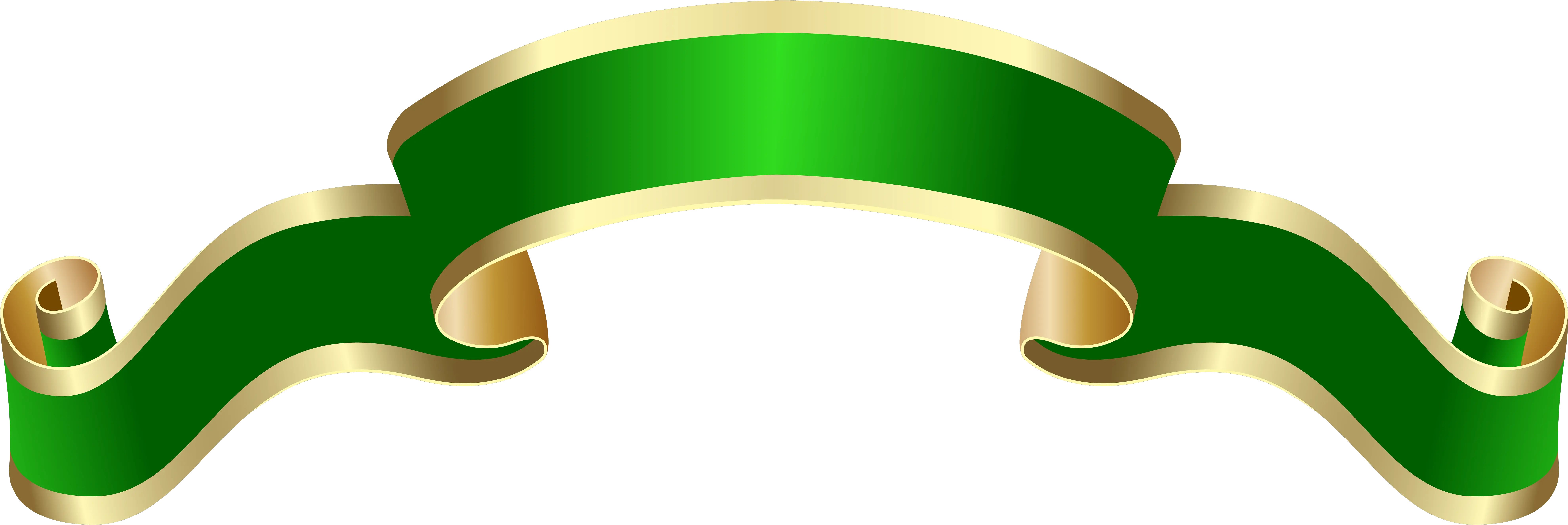 Green Ribbon Banner Png