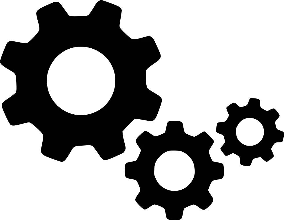 Transparent Gears Clipart Black And White Gears Png Icon