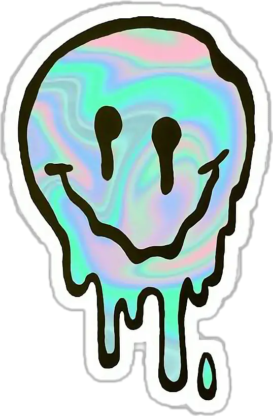 tumblr holographic hologram face freetoedit Trippy Melted Smiley Face